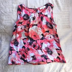 Floral sleeveless blouse